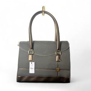 Diane von Furstenberg DVF Business Case Tote NWT Bronze Gray Bag